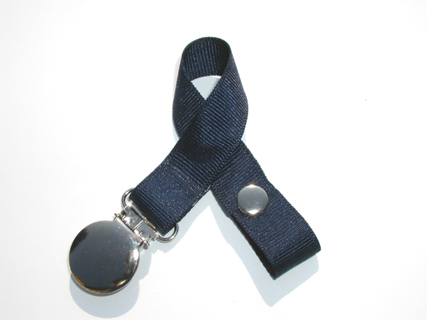 Navy Small Pacifier Holder-Navy Small Pacifier Holder