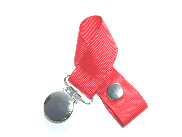 Red Pacifier Holder-Red Pacifier Holder