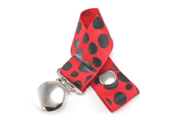 Red Black Animal Prints Pacifier Holder-Red Black Animal Prints Pacifier Holder